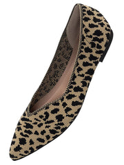 Zapatos planos sin cordones con punta puntiaguda