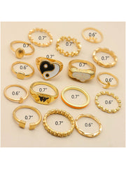 Blumenherz Schmetterling Perlenringe Sets