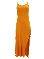 Spaghettiträger, geraffte, figurbetonte Kleider mit Schlitz