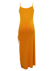 Spaghettiträger, geraffte, figurbetonte Kleider mit Schlitz