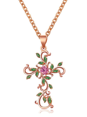 Collares de cadena con colgantes de flores