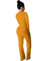 Zweiteiliges Oberteil zum Binden und lange Hose