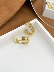 Minimalistische doppellagige geometrische Ohrringe