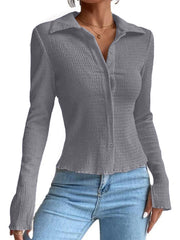 Langarmshirts Hemdbluse