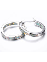 Pendientes redondos de diamantes de imitación de colores