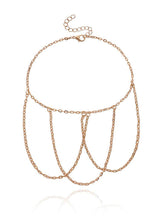 Brazalete minimalista con borla de cadena