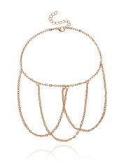 Brazalete minimalista con borla de cadena