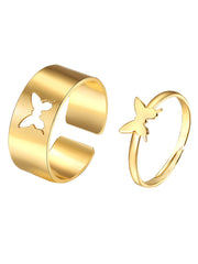Two Piece Open Adjustable Rings