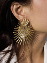 Pendientes retro con purpurina sectorial