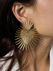 Pendientes retro con purpurina sectorial