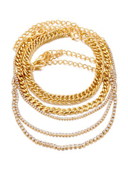 Pulseras de cadena multicapa para el tobillo