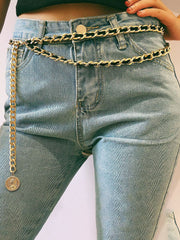 Cadena de cintura de franela con colgante