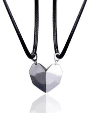 Collares de cadena con colgante de corazón para pareja