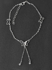 Süße Schmetterling Quaste Strass Fußkettchen