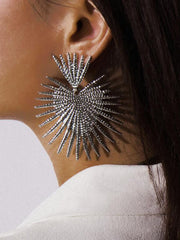 Pendientes retro con purpurina sectorial