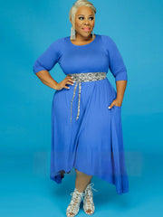 Vestidos maxi de cintura alta y mangas largas