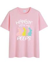 Camiseta de manga corta con estampado de conejito de Pascua