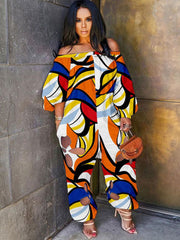 Lockere Jumpsuits mit Laternenärmeln in Übergröße