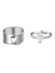 Two Piece Open Adjustable Rings