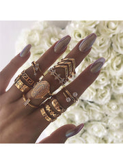 Juegos de anillos con diamantes de imitación brillantes