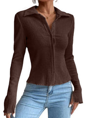 Langarmshirts Hemdbluse