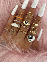 Blumenherz Schmetterling Perlenringe Sets