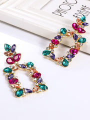 Pendientes geométricos minimalistas de colores