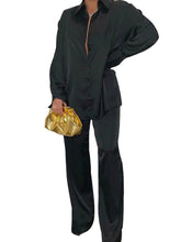 Camisas de satén de dos piezas y pantalones largos