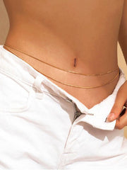 Cinturones de cadena minimalistas con diamantes de imitación para joyería corporal