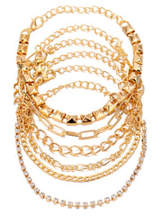 Pulseras de cadena multicapa para el tobillo