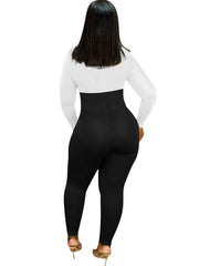 Monos de manga larga con bloques de color y pantalones largos