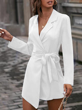 Langärmlige Riemchenblazer-Minikleider