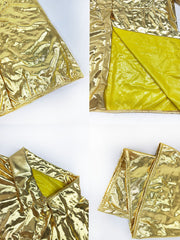 Camisa de manga corta con botones y purpurina