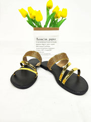 Pantuflas con parches de diamantes de imitación y purpurina