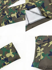 Pantalones largos con estampado de camuflaje de talla grande