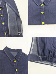 Tops cortos de mezclilla sin mangas con botones