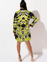 Minivestidos camiseros con botones y mangas largas