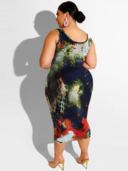 Tie dye Printed Skinny Suit