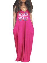 Vestidos largos casuales tipo camiseta holgada con estampado de letras