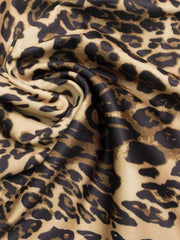 Leopardenmuster Tunika Bodycon Maxi Bleistiftkleider