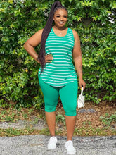 Conjuntos de dos piezas de talla grande con top y pantalones cortos sin mangas