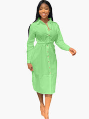 Camisas casuales con botones y vestidos largos