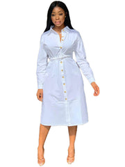 Camisas casuales con botones y vestidos largos