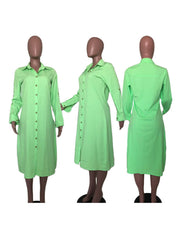 Camisas casuales con botones y vestidos largos