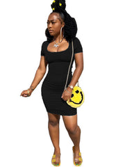 Gerüschte, dehnbare, figurbetonte Minikleider