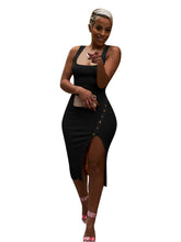 Einfarbige, ärmellose Club-Minikleider mit quadratischem Ausschnitt