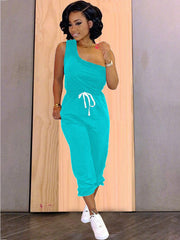 Two Piece Off Shoulder Tops+Long Pants Sets