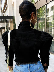 Abrigos vaqueros vintage con botones recortados y desgastados