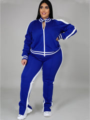 Conjuntos de chaqueta y pantalón con hombros descubiertos de talla grande