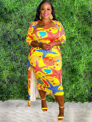 Vestidos de tubo sin tirantes de 2 piezas de talla grande + cárdigan abierto al frente